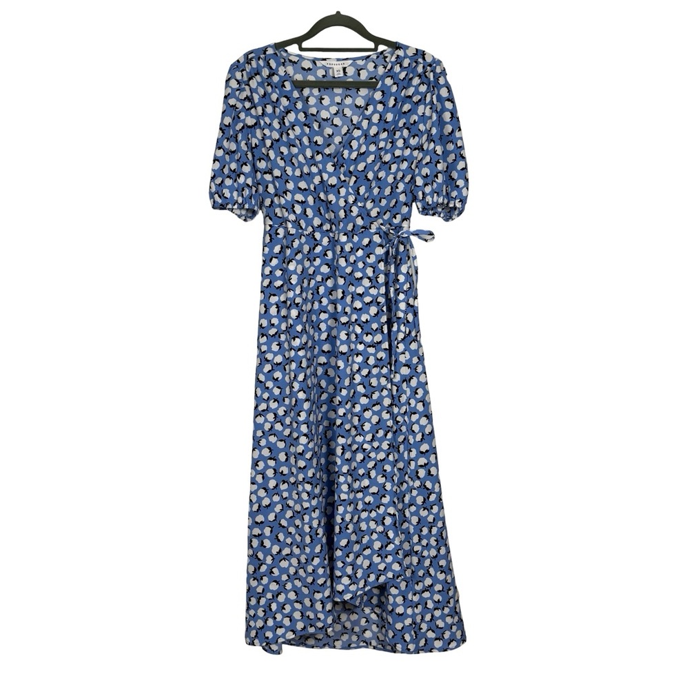 POPSUGAR Periwinkle New Blooms Maxi Wrap Dress XS Feminine Romantic